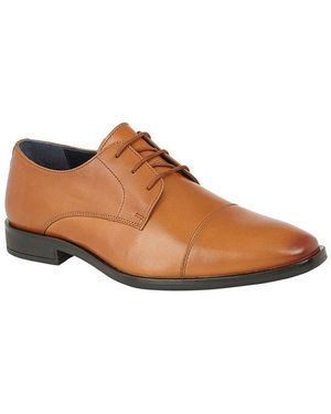 BoohooMAN Lotus 'euston' Leather Derby Shoes - Brown