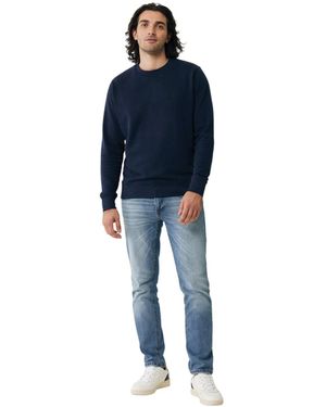 BoohooMAN Iqoniq Etosha Cotton Lightweight Sweatshirt - Blue