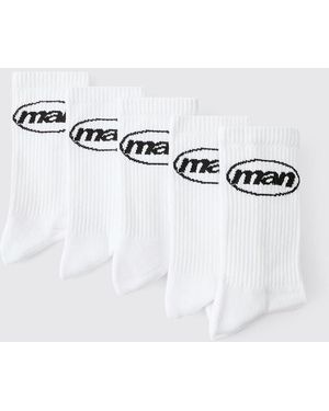 Boohoo 5 Pack Sport Socks - White