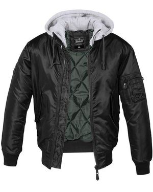 BoohooMAN Truclothing 3150 Hooded Ma1 Padded Winter Jacket - Black