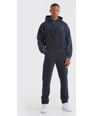 Boohoo Full Length Denim Dungarees - Blue