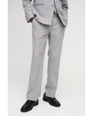 BoohooMAN Slim Flare Tailored Pants - Gray