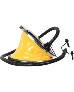 BoohooMAN Mountain Warehouse Durable Compact Dual Purpose Outdoor 3 Litre Bellow Airbed Foot Pump - Yellow