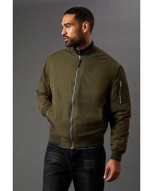 BoohooMAN Ma-1 Padded Bomber - Green