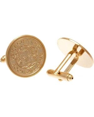BoohooMAN Leicester City Fc Gold Plated Cufflinks - Natural