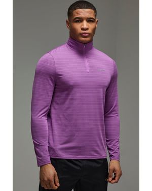 BoohooMAN Active Engineered Performance 1/4 Zip - Purple