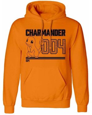 BoohooMAN Pokemon Charmander Line Art Hoodie - Orange