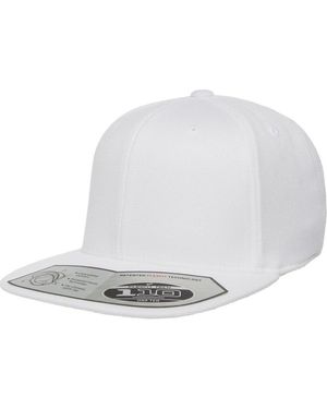 BoohooMAN Yupoong Flexfit 110 Plain Fitted Snapback Cap - White