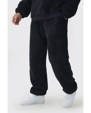 BoohooMAN Tall Borg Oversized Jogger - Black