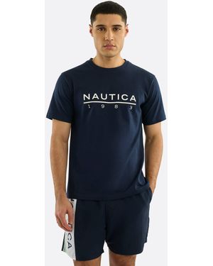 BoohooMAN Nautica Clarion T Shirt - Blue
