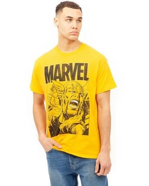 BoohooMAN Thor Thor Cotton Mens T-shirt Gold - Yellow