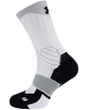 BoohooMAN Under Armour White Drive Basketball Crew Socks
