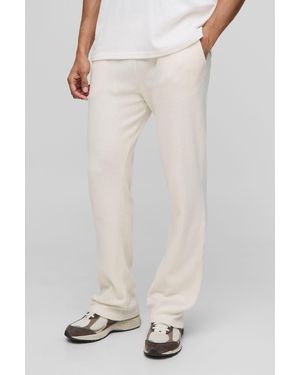 Boohoo Pantalón Deportivo Texturizado Holgado - Blanco