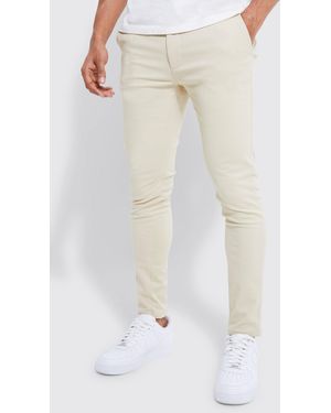 BoohooMAN Skinny Chino-Hose - Weiß