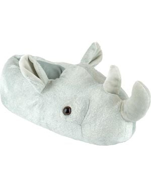 BoohooMAN Slumberzzz Rhinoceros Slippers - Grey