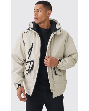 BoohooMAN Utility-Parka mit Kapuze - Natur