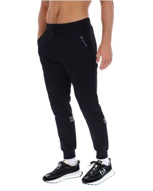 BoohooMAN Blow Striped Track Bottoms Black Quiet Shade
