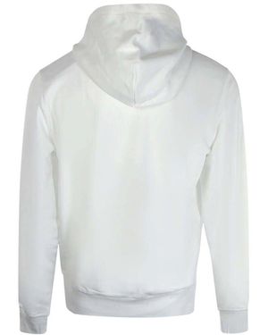BoohooMAN Diesel Blue Faded Circle Logo White Hoodie