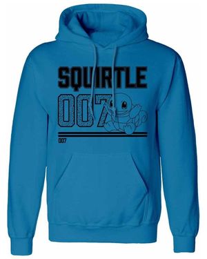 BoohooMAN Pokemon Squirtle Line Art Hoodie - Blue