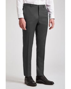 BoohooMAN Ted Baker Premium Twill Reg Trs - Grey