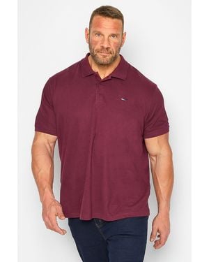 BoohooMAN Badrhino Short Sleeve Polo Shirt - Red