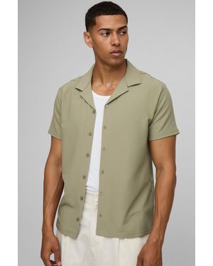 Technic Regular Al Stretch Revere Shirt - Natural