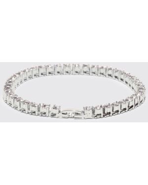 Boohoo Pulsera De Cadena Con Incrustaciones - Gris