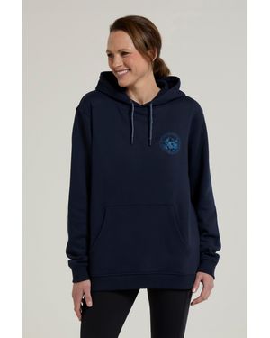 BoohooMAN Mountain Warehouse 'circle Mountain' Casual Loungewear Overhead Hoodie - Blue