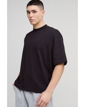 BoohooMAN Oversized Boxy Extended Neck T-shirt - Blue