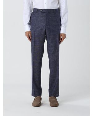 BoohooMAN Boss Dress Trousers Textured Design - Blue