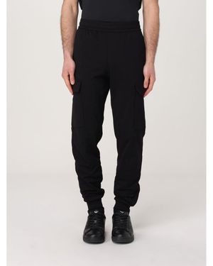BoohooMAN Ea7 Cotton Plain Trousers With Multiple Pockets - Black Trousers