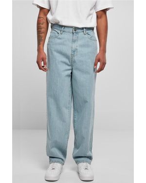 BoohooMAN Urban Classics Cotton Straight Leg Washed Denim Jeans - Blue