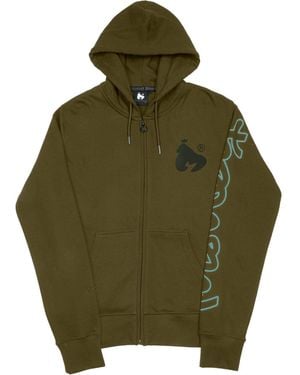 BoohooMAN Money Sig Line Zip Hood - Green