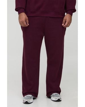BoohooMAN Plus Basic Straight Leg Jogger - Red