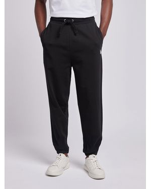 BoohooMAN U.s. Polo Assn. Elasticated Cuff Loopback Jogger - Black