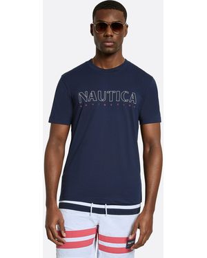 BoohooMAN Nautica Cook Mens T-shirt - Blue