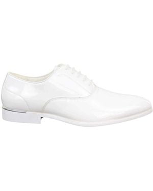 BoohooMAN Truclothing Laced Patent Faux Leather Smart Shoes - White