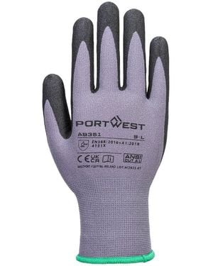 BoohooMAN Portwest Ab351 Essential Dermiflex Plus Safety Gloves (pack Of 12) - Blue