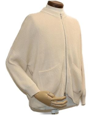 BoohooMAN Louis Vuitton Preloved Merino Wool Zip Cardigan Model 1a936k Unisex - Beige Clothing - Natural