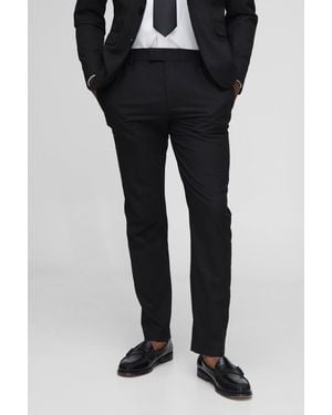 BoohooMAN Slim Fit Tailored Trousers - Black