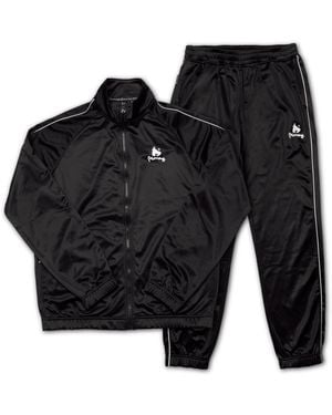 BoohooMAN Money Hill Mnml Tracksuit - Black