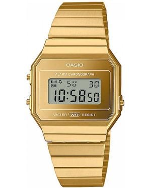 BoohooMAN Casio A700wevg-9aef Collection 36mm Quartz Watch - Metallic
