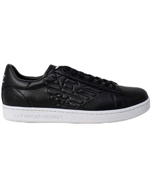 BoohooMAN Ea7 Embossed Eagle Low Top Trainer X8x076 Xk01z - Black