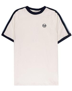 BoohooMAN Sergio Tacchini Hadow Ringer T-shirt Gardenia - White