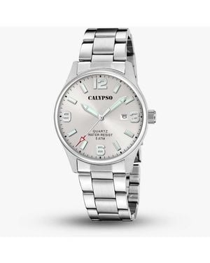 BoohooMAN Calypso Stainless Steel Watch K5860 - White