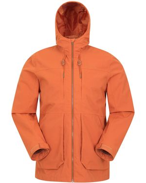 BoohooMAN Mountain Warehouse Route Jacket Waterproof Outerwear Breathable Zip Coat - Orange