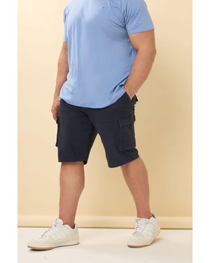 BoohooMAN Badrhino Stretch Cargo Shorts - Blue
