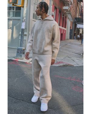 BoohooMAN MAN Relaxed Wool Knitted Jogger - Grau