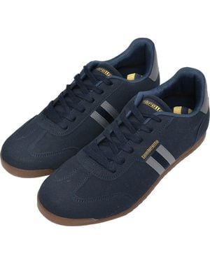BoohooMAN Lambretta Tackle Trainers - Blue