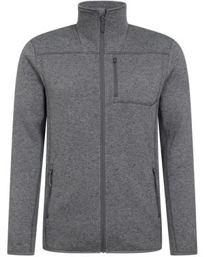 BoohooMAN Mountain Warehouse 'helford' Full Zip Lightweight Zipped Pockets Stand Up Neck Fleece - Grey